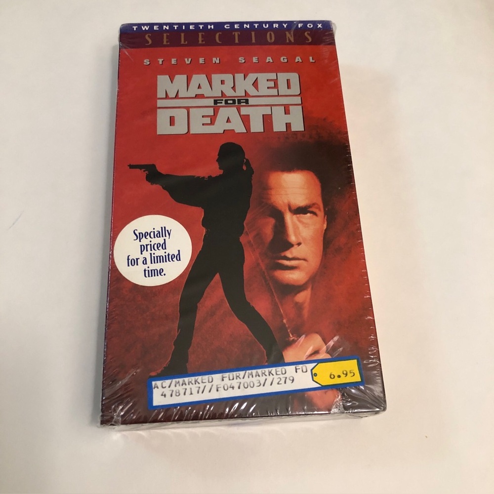 Marked for Death VHS 1990 Movie Steven Seagal Vintage Action Tape CBS Fox